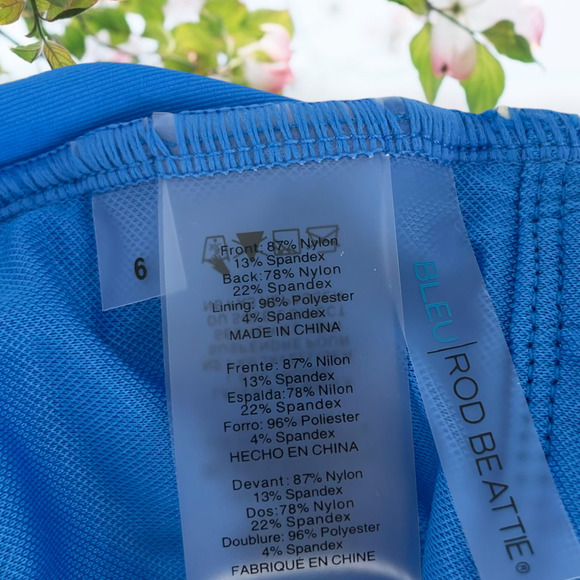 BLEU Rod Beattie Tankini with Gold accents size 6 - Picture 4 of 6